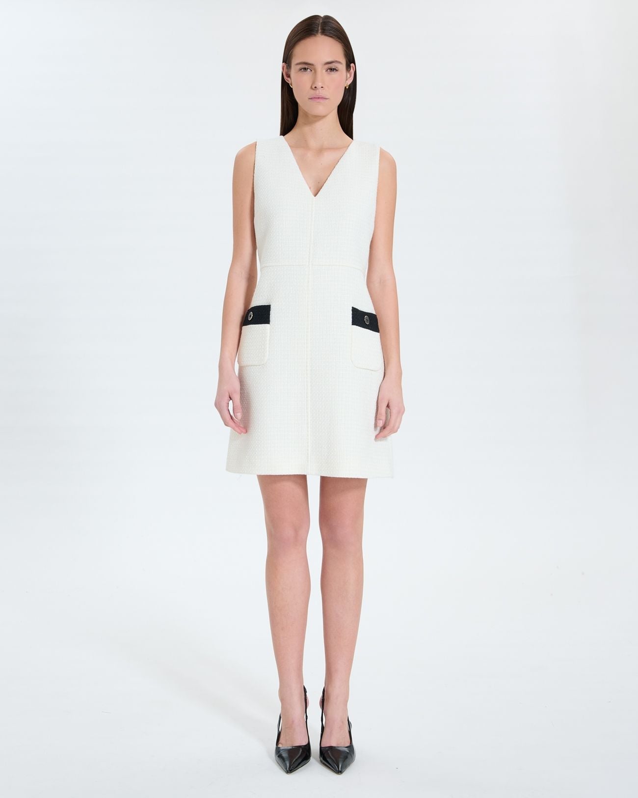 Short ecru tweed dress_4