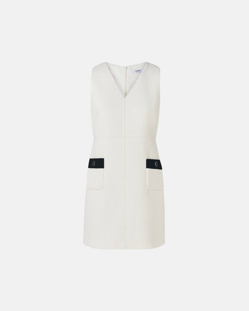 Short ecru tweed dress_5