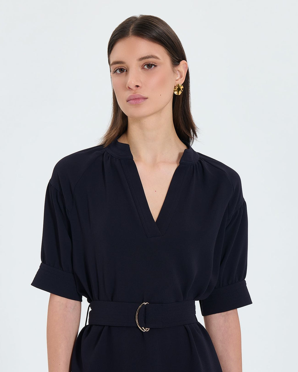 Robe courte en crêpe nocturne_2