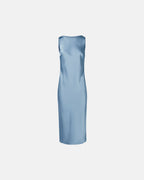 Robe satinée à dos bénitier bleu hortensia_5