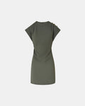 Vestido corto crepe caqui_5