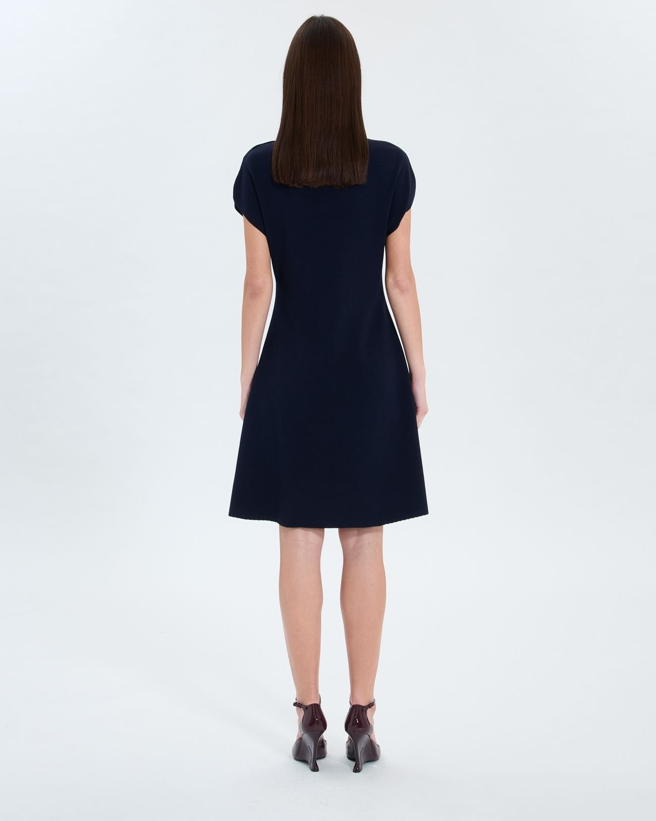 Robe courte en maille nocturne_4