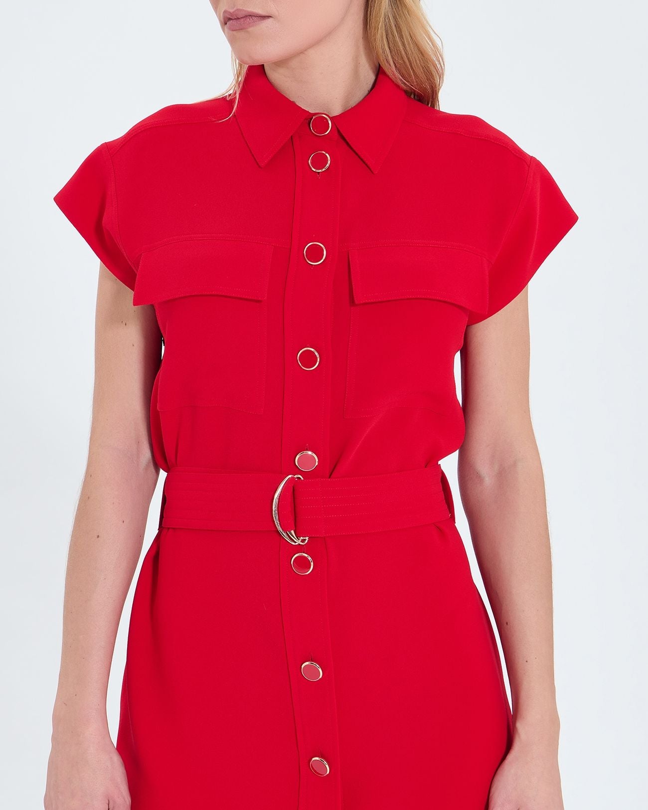 Vestido camisero rojo_2