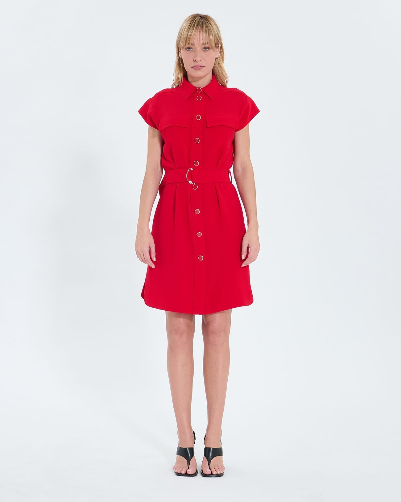 Vestido camisero rojo_4