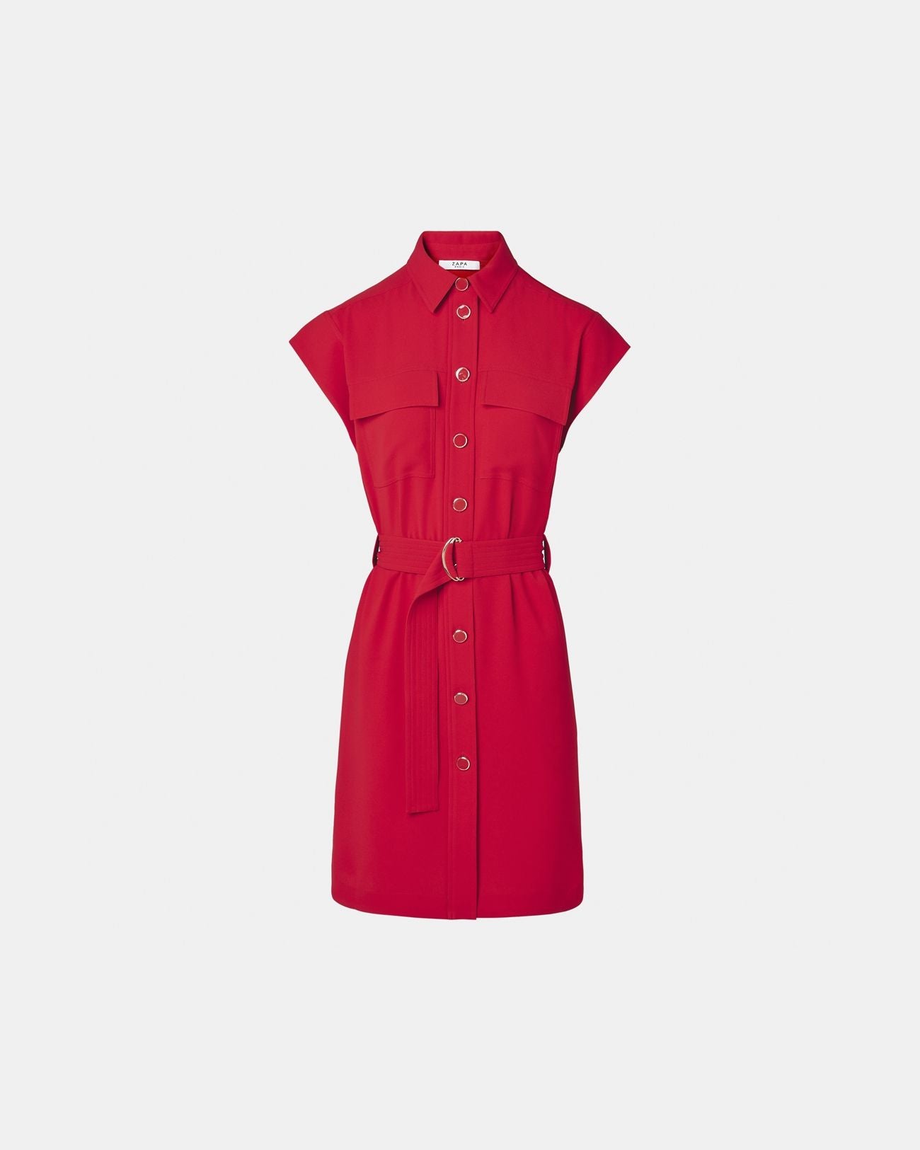Vestido camisero rojo_5