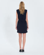 Nocturnal crepe wrap dress_3
