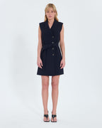 Nocturnal crepe wrap dress_4