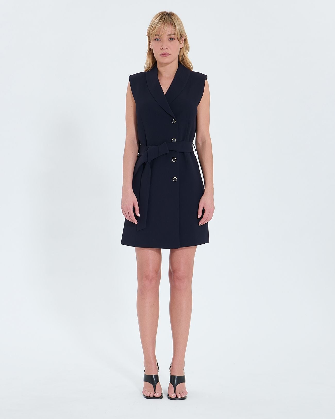 Nocturnal crepe wrap dress_4