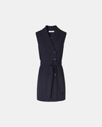 Nocturnal crepe wrap dress_5