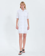 Mid-length dress with ecru English embroidery_1