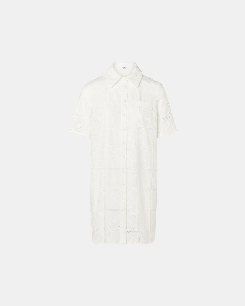 Mid-length dress with ecru English embroidery_5