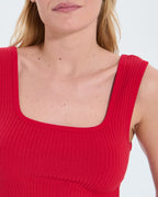 Débardeur en maille rouge_1