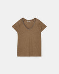 Tee-shirt en lin tabac_5