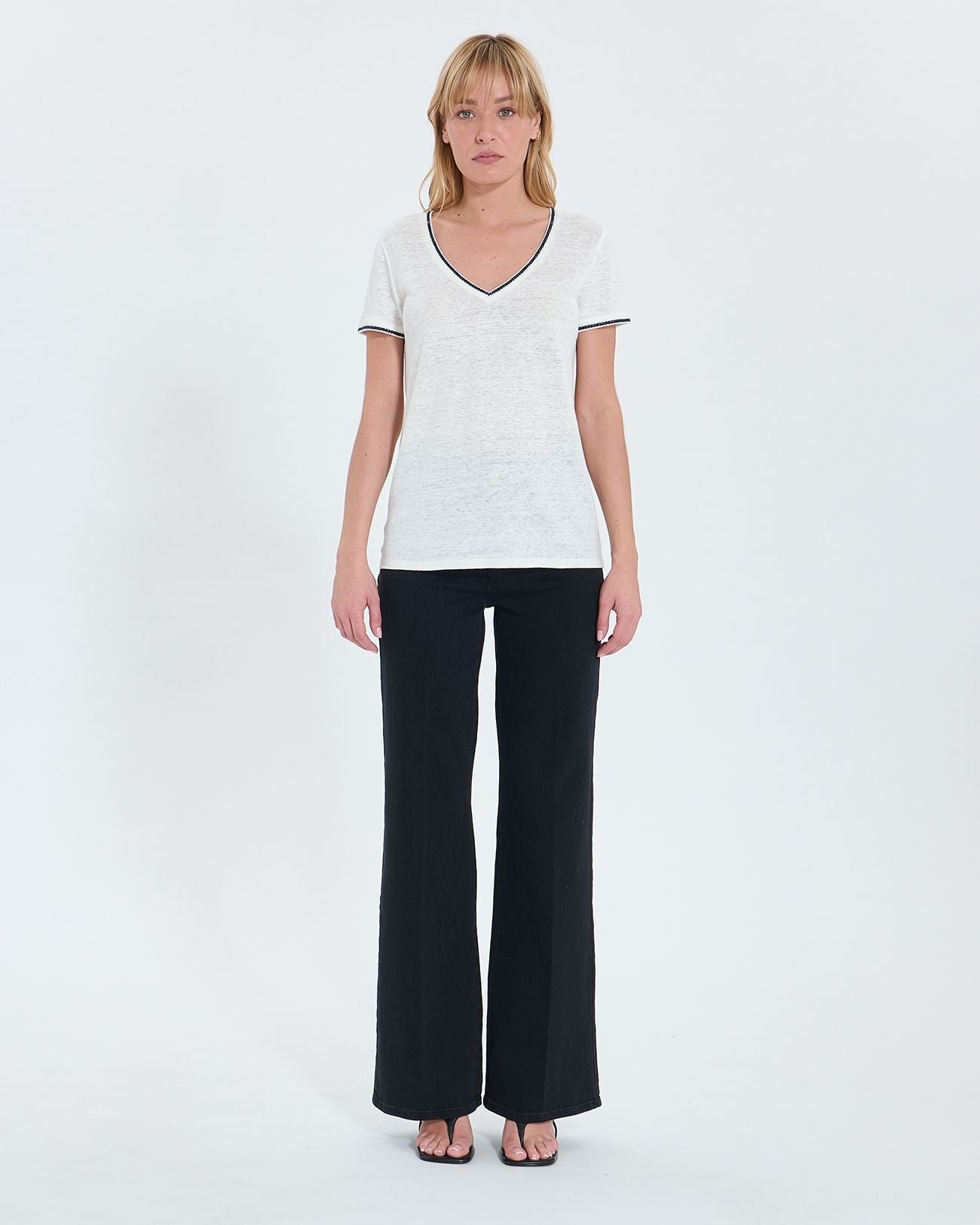 Ecru linen T-shirt_4