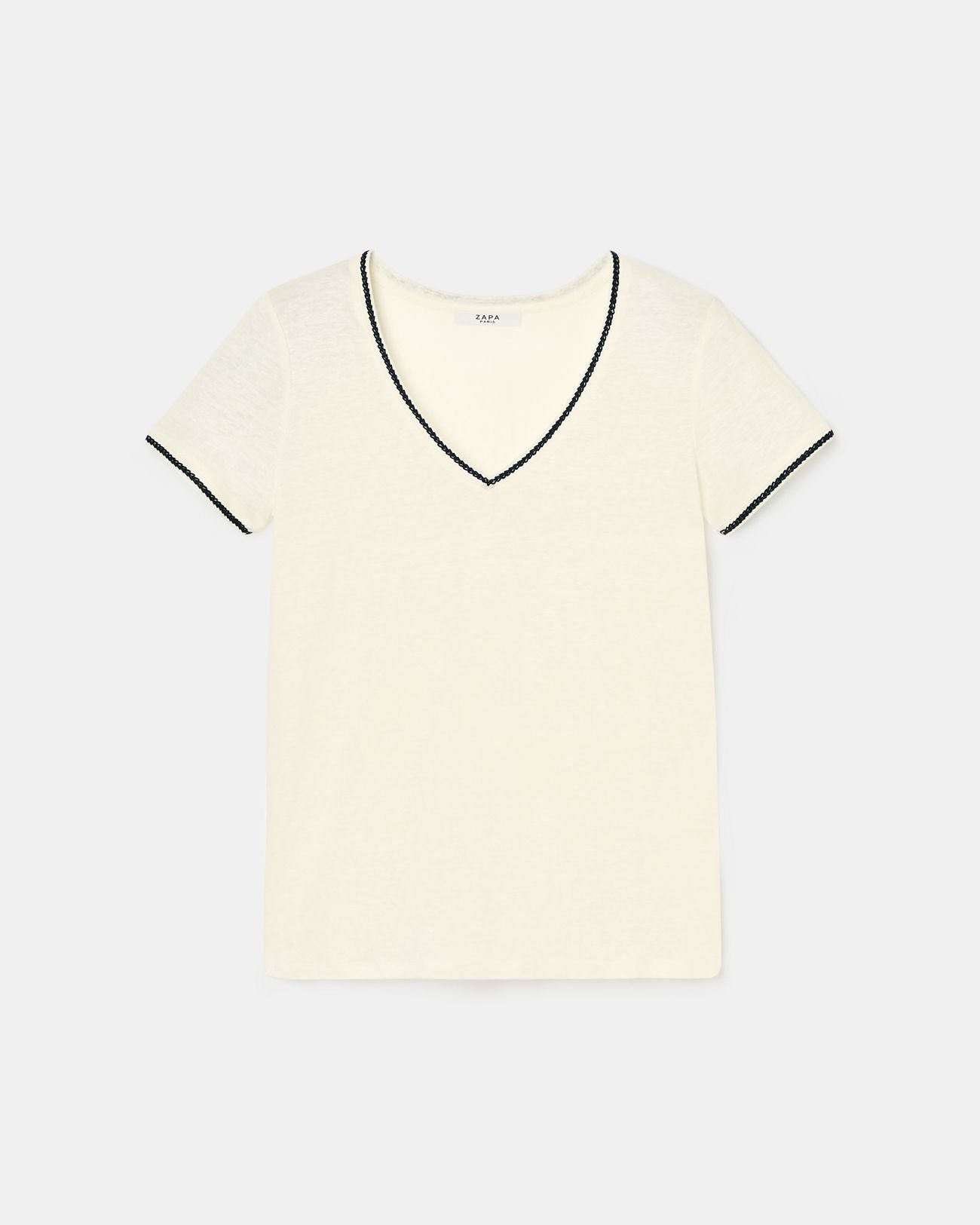 Ecru linen T-shirt_5