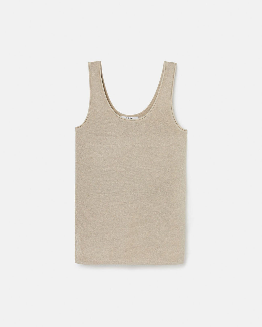 Camiseta sin mangas con lentejuelas champán_5