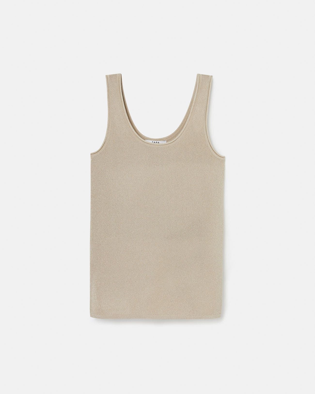 Camiseta sin mangas con lentejuelas champán_5