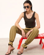Sequined khaki tank top_1