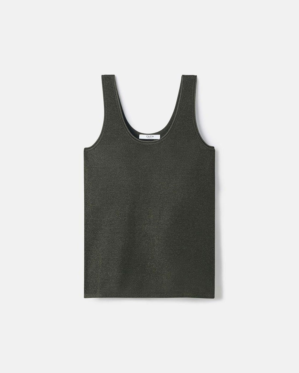 Sequined khaki tank top_5