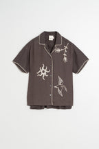 Artisanal Embroidered Shirt - Charcoal