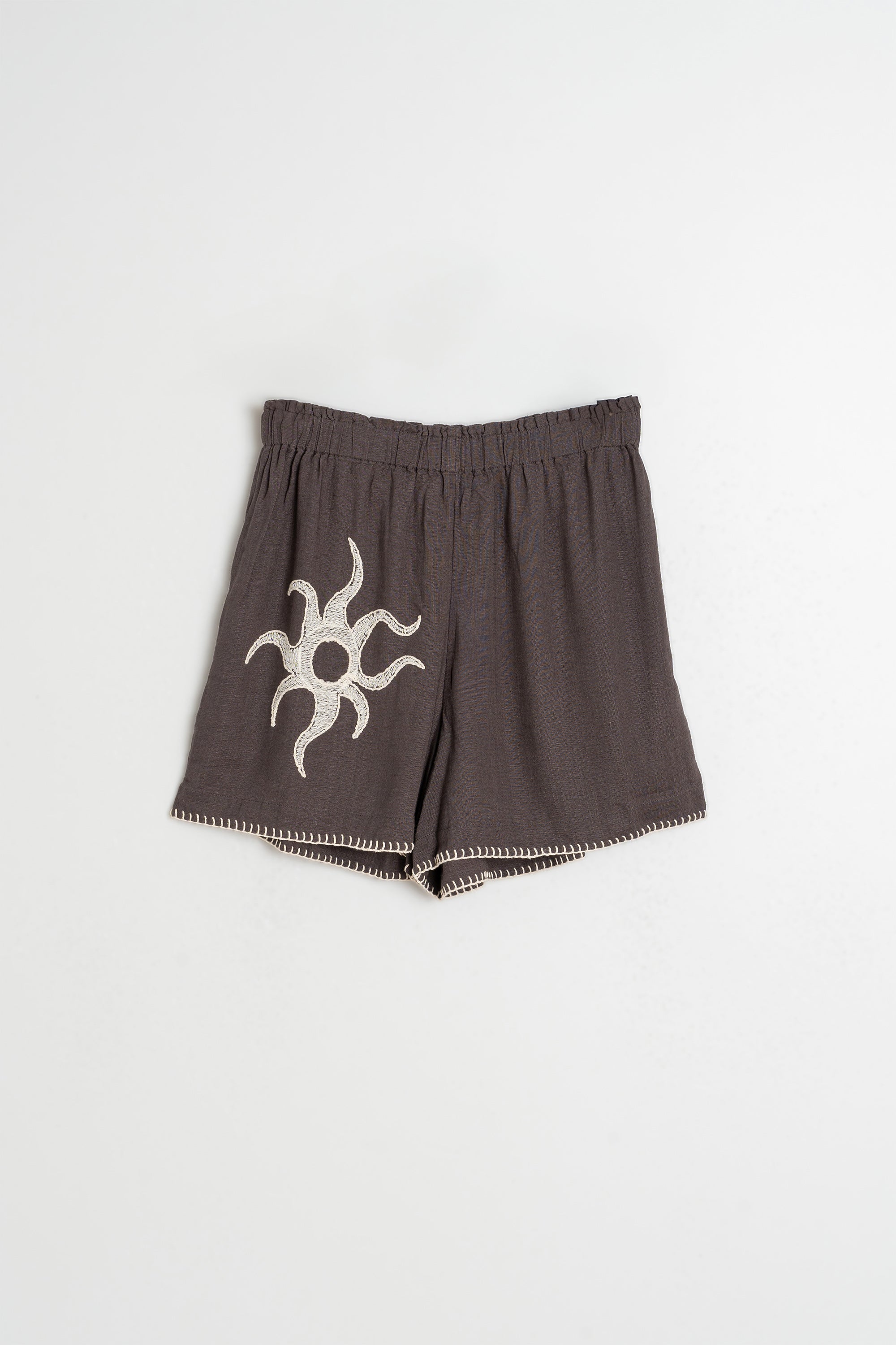 Elasticated Waist Shorts - Charcoal