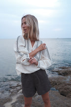 Blouse À Broderie Ethnique - Écru