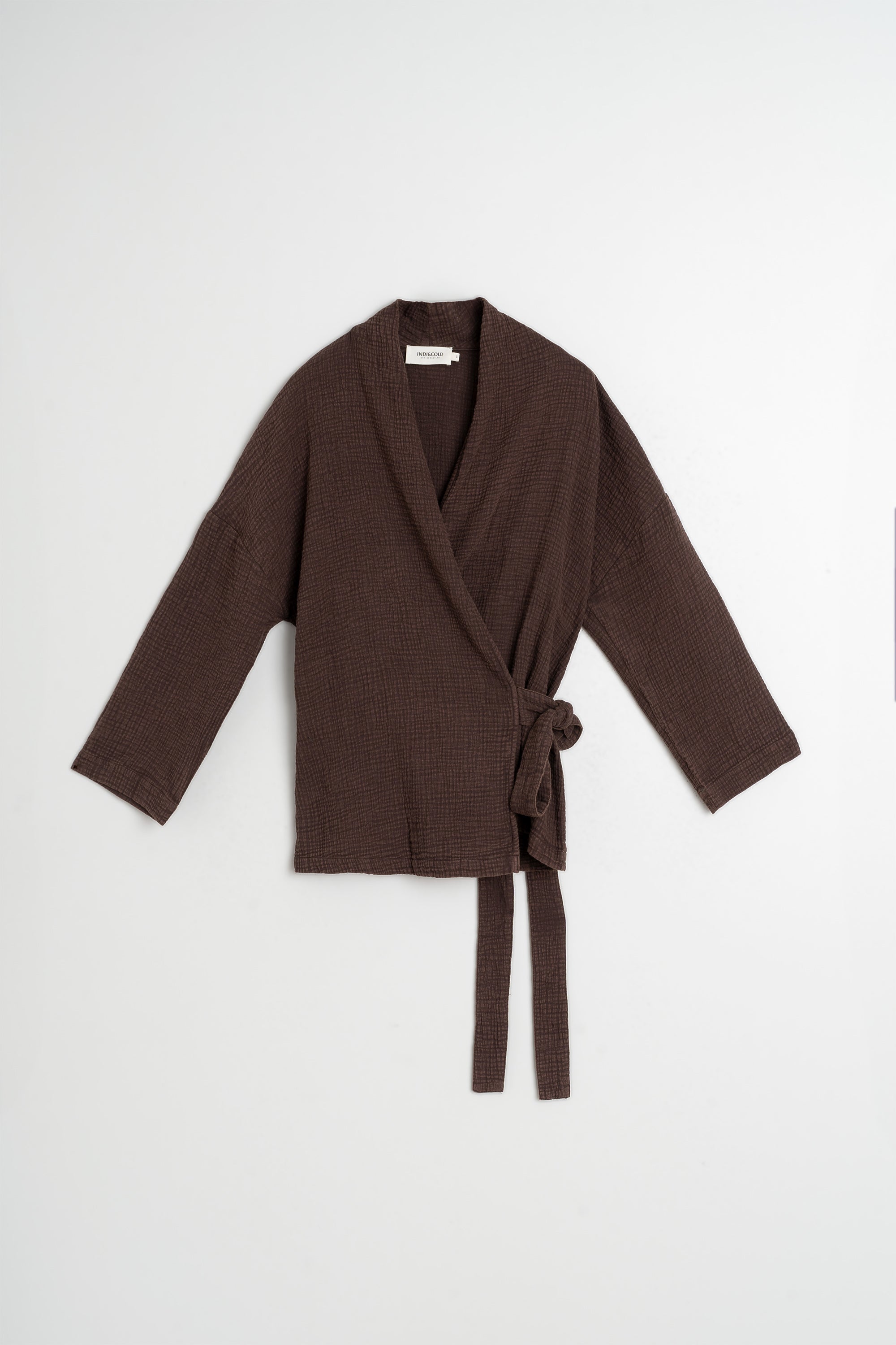 Kimono De Doble Gasa - Chocolate