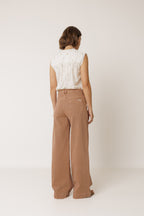 Crossover Waistband Trousers - Pink