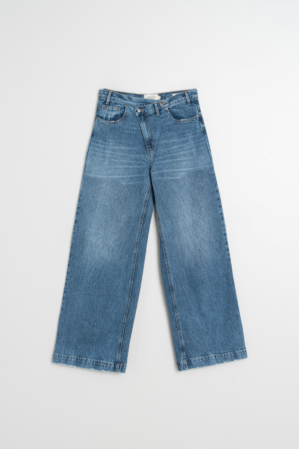 Pantalon À Ceinture Croisée - Denim