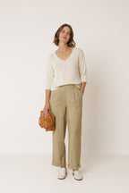 Organic Cotton Bouclé Jumper - Ecru