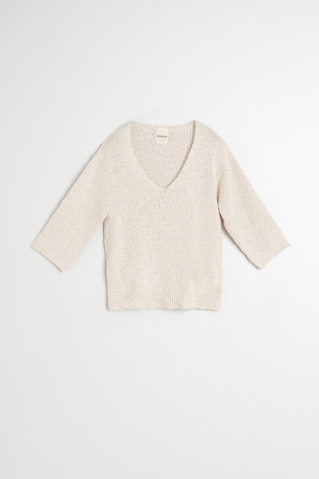Organic Cotton Bouclé Jumper - Ecru