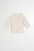 Organic Cotton Bouclé Jumper - Ecru