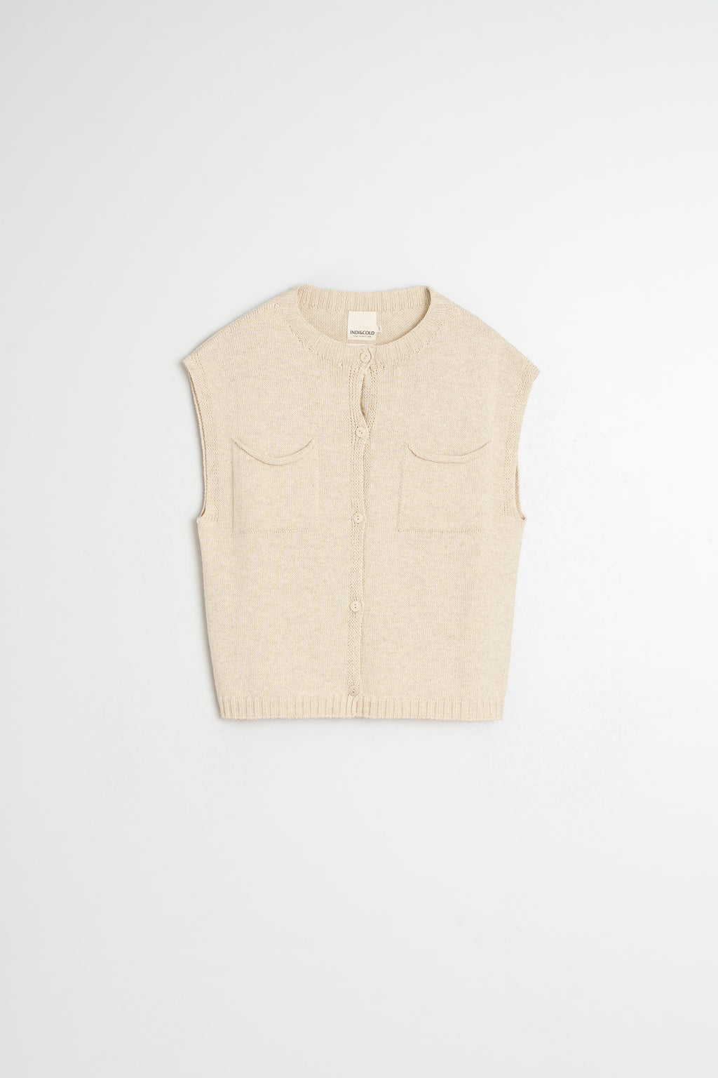 Boxy Fit Cardigan With Pockets - Ecru