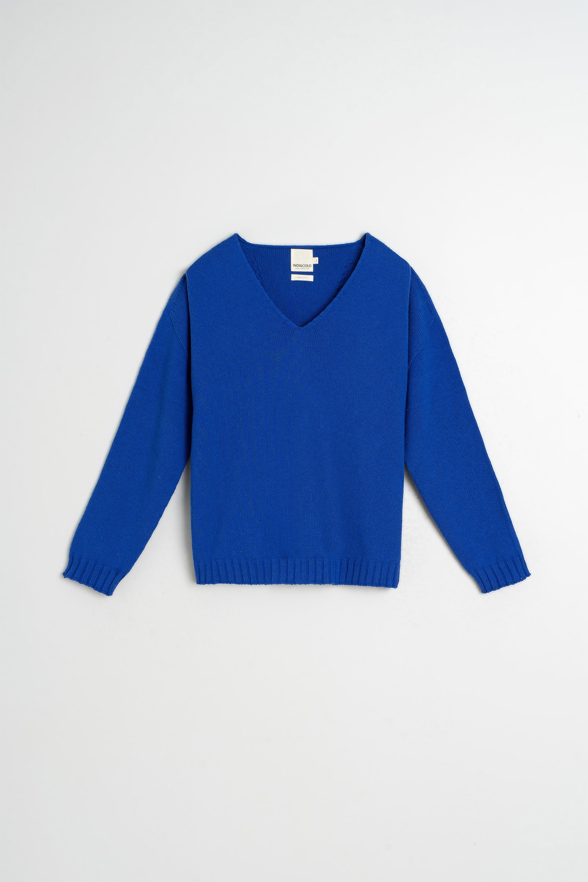 Deep V-Neck Jumper - British Blue