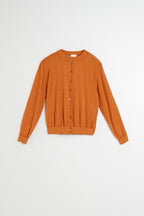 Veste En Maille Transparente - Rouille