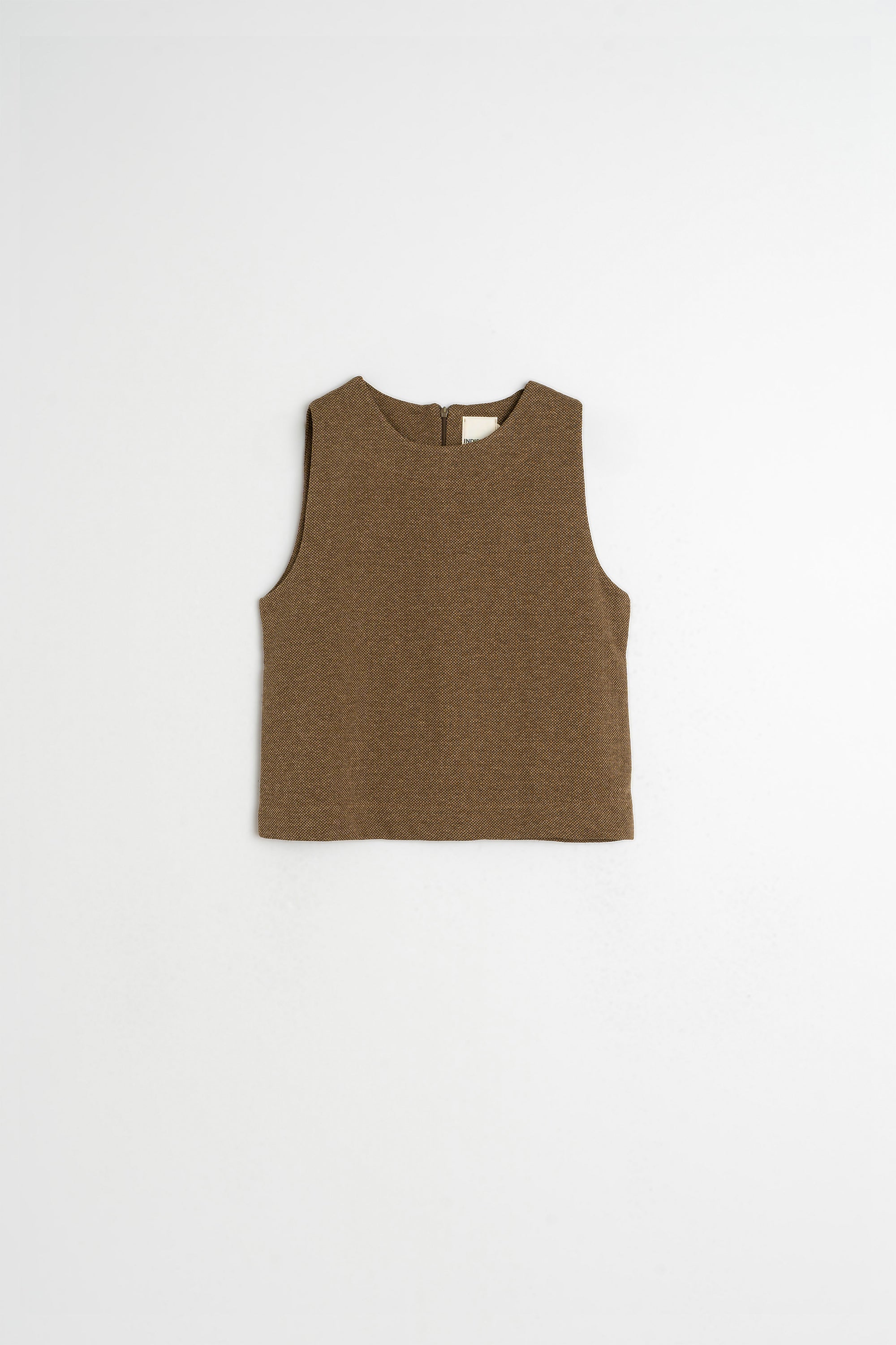 Ponte Cropped Top - Chocolate