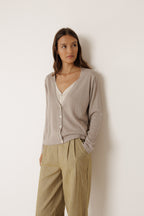 Chaqueta de Punto Doble - Beige