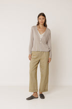 Chaqueta de Punto Doble - Beige