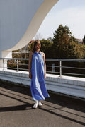 Vestido Largo de Espalda Descubierta - Azul