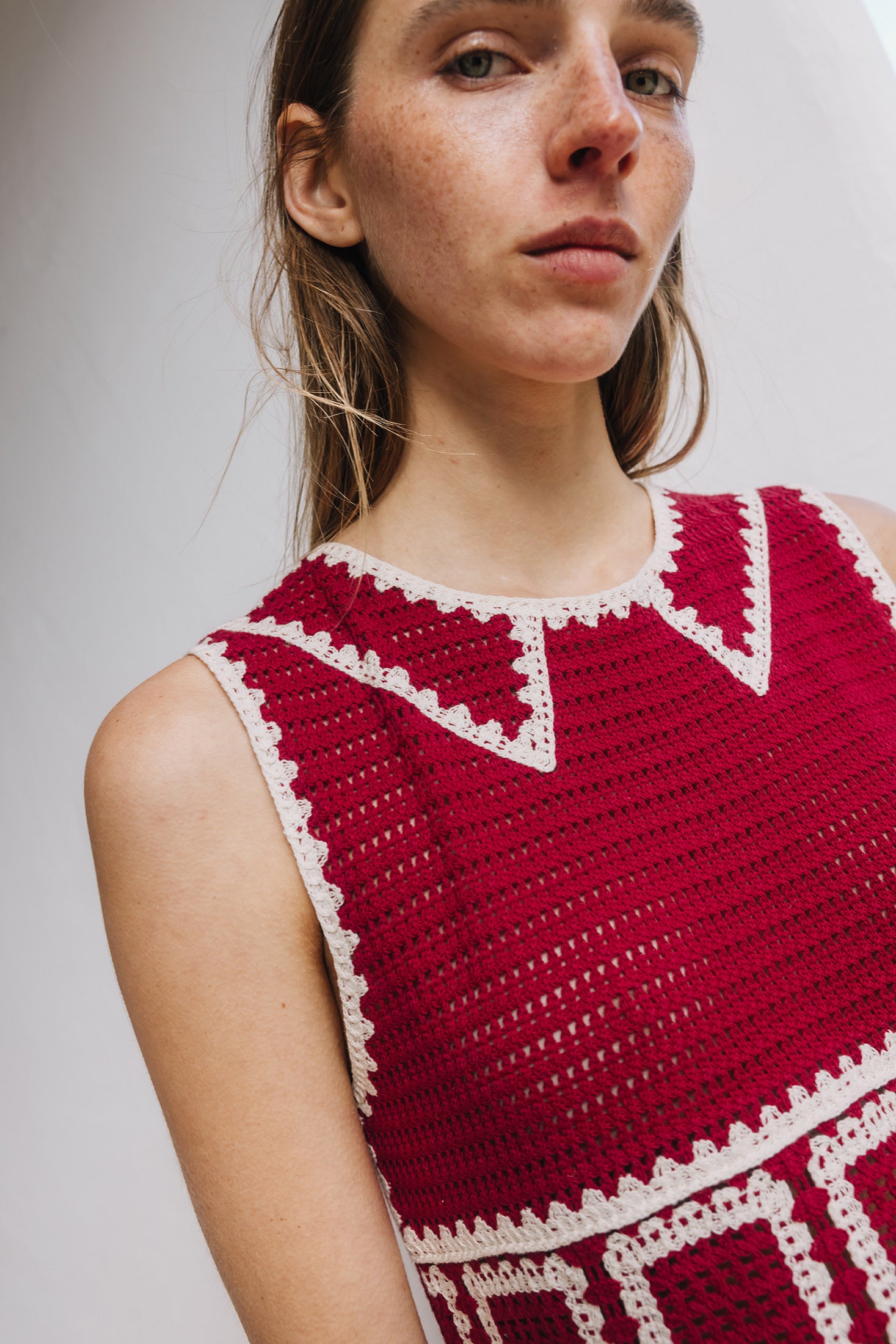 Minivestido de Ganchillo - Rojo
