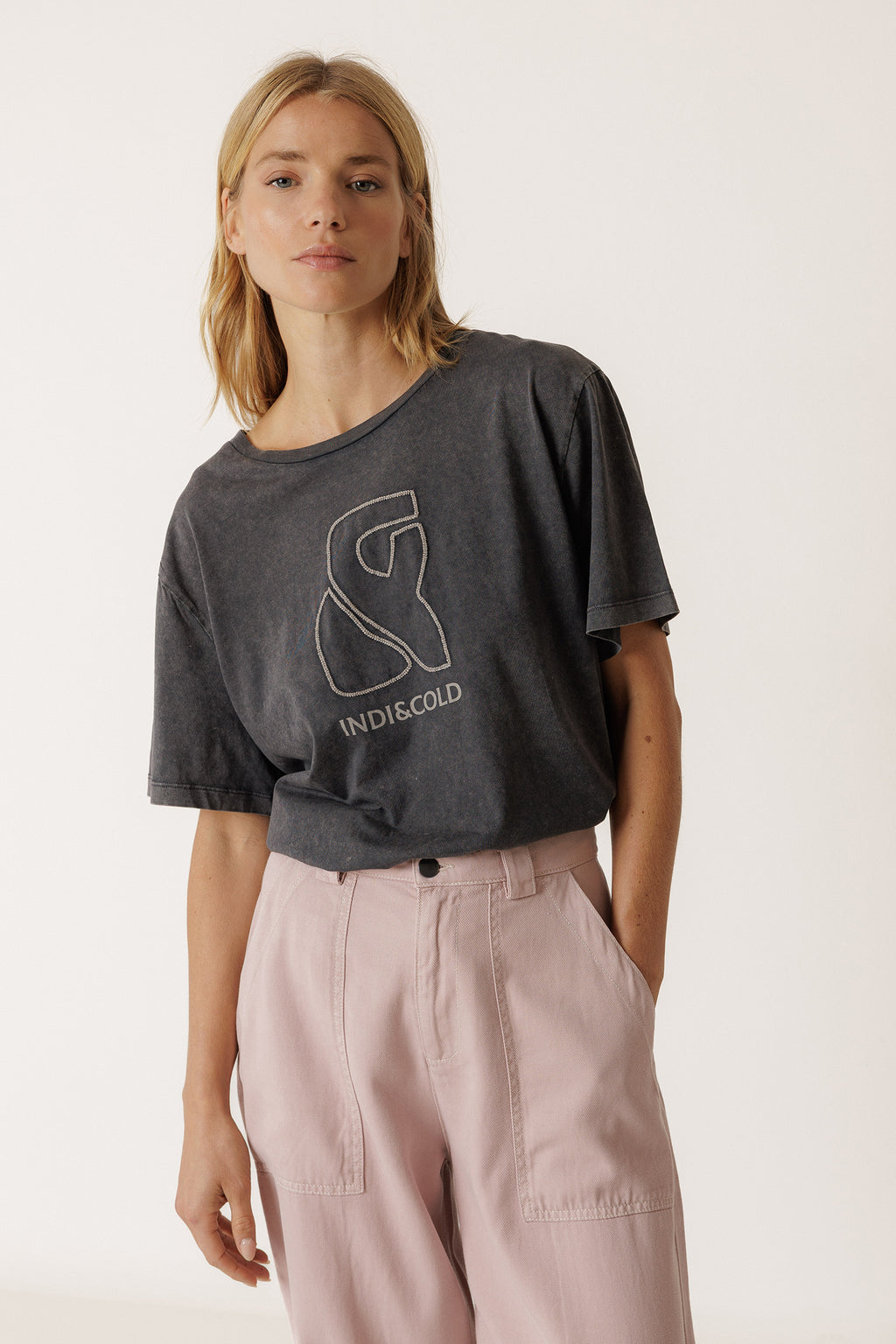 Camiseta con Logo - Carbón