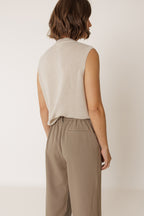 Gilet En Point De Riz - Beige
