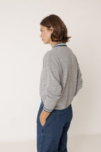 Jersey de cuello polo - Gris jaspeado