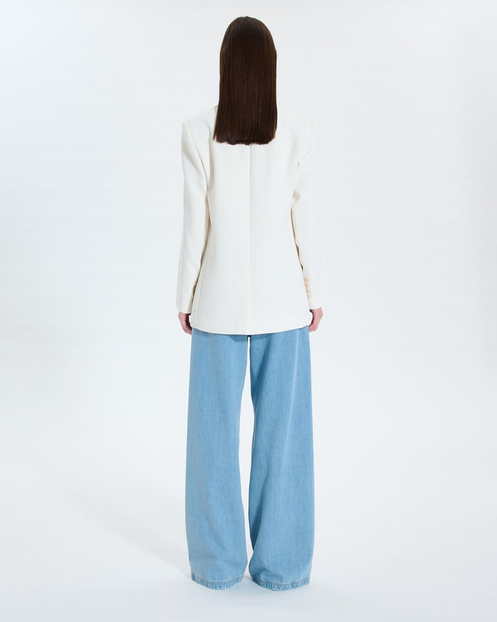 Ecru crepe suit jacket_3