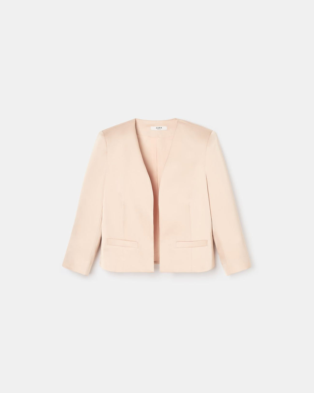 Chaqueta corta raso nude_4