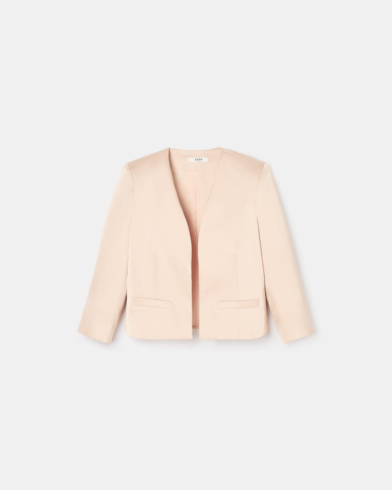 Chaqueta corta raso nude_4