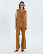 Tobacco sleeveless jacket_1