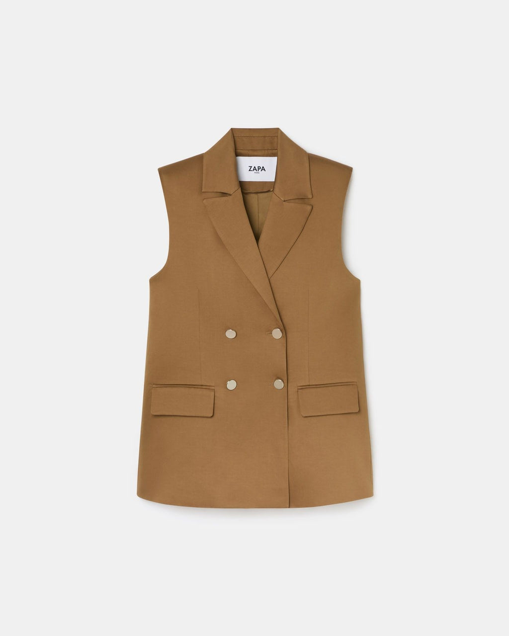 Tobacco sleeveless jacket_5