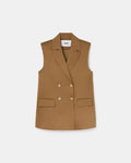 Tobacco sleeveless jacket_5