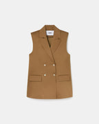 Tobacco sleeveless jacket_5